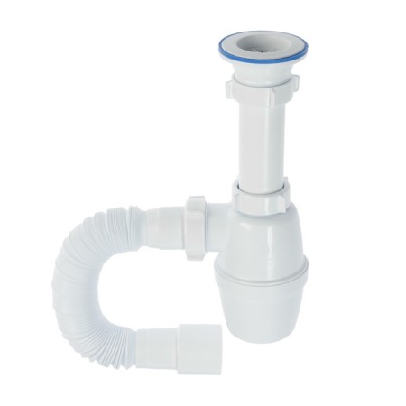 Siphon for washing Orio A-7001, 1 1/2 "x40 mm, with plastic grille d = 70 mm, with corrugation 40x40/50 mm