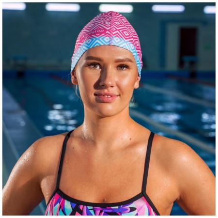 Шапочка для плавания взрослая ONLYTOP Swim, тканевая, обхват 54-60 см-2