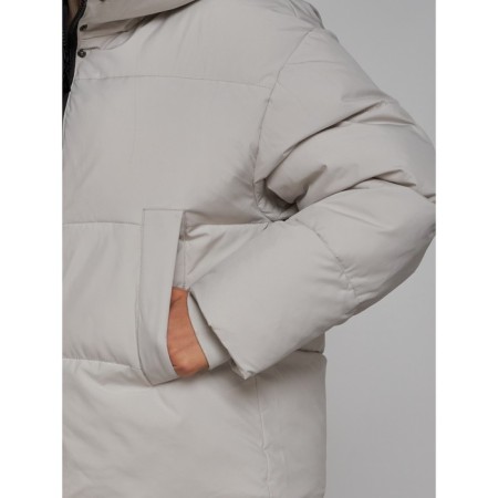 Winter jacket, size 50, light gray color-10