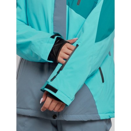 Ski costume female winter, size 58, dark green color-7