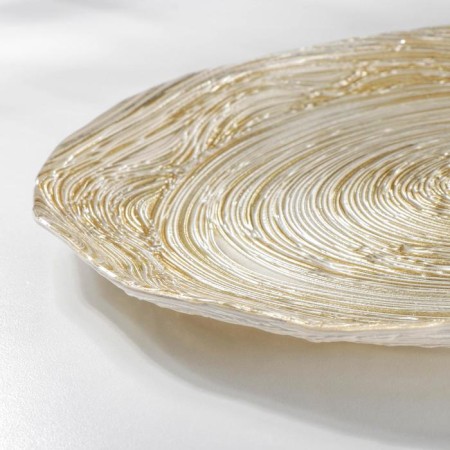 Antique rose dish, d = 28 cm, gold color-1