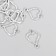 Connector for creativity Metal 2 ears "Heart" silver 2x1 cm