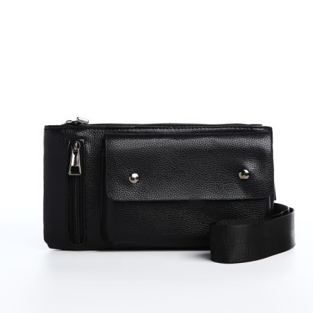 Board belt on lightning, 2 external pockets, black color-2