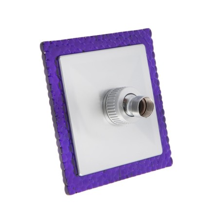 Stationary watering can, square z0154, 15x15 cm, 1 mode, plastic, purple color/chrome-3