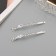 Invisibility for hair "Beat" (set 2 pcs) petal, 6 cm, silver