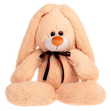 Soft toy "Hare gift", beige color, 55 cm