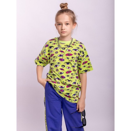 Tunic for girls, height 146 cm, multicolor color