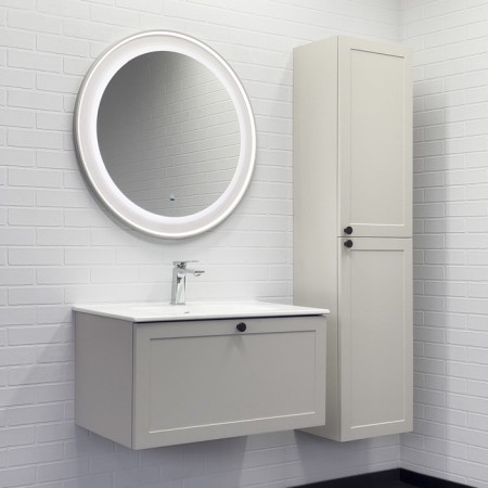 Comforty Mirror "Yerevan-80" LED lighting, sensor, anti-recovery, gray silk-3