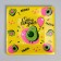 Disposable square plate "Happy Birthday", Avocado, 21 cm