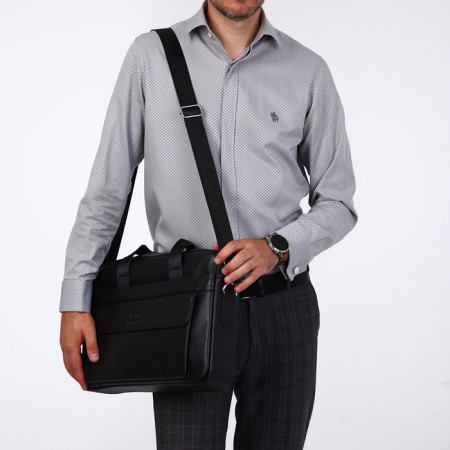 Male bag, Fidelio Largo, black color-4