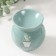 Aroma lamp ceramics "Plant in a pot" turquoise 7.2x7.2x7.8 cm