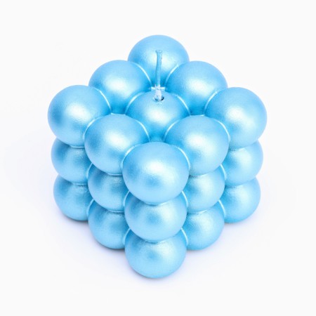 Figure candle "Babble" Big Cube, 5x5x5 cm, turquoise-2