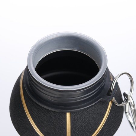 Water bottle, 550 ml, "basketball", folding, black, 18 x 8.7 cm-5