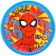 A set of paper utensils, on 6 people "Happy Birthday", a man spiderman