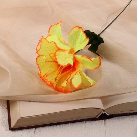Artificial flowers "Crisp" D-11 cm H-27 cm, yellow