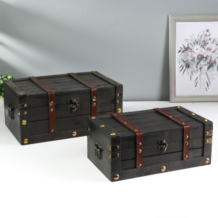Casket tree "Middle Ages" with pranks set 2 pcs 12.6x30x18 16x34.5x23 cm