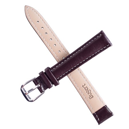 Bugert watch strap 12 mm, genuine leather, l = 20 cm, brown