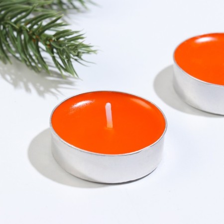 Set of tea candles aromatic, 6 pcs, tangerine-2
