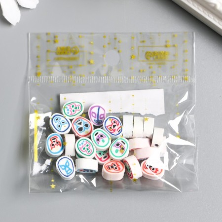 Beads for the creativity of PVC "Masks" set 25 pcs 0.5x0.9x1.1 cm-2