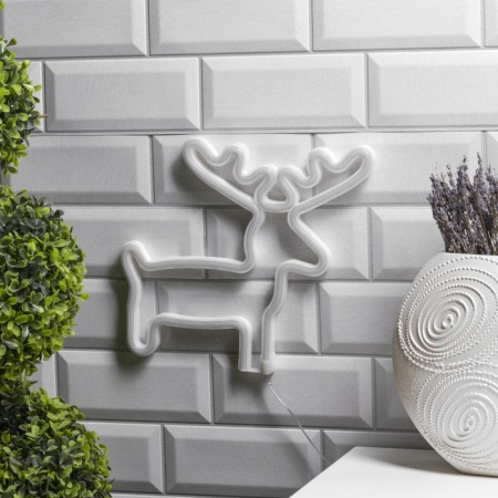 Neon sign "Deer" 27 × 26 cm, AAX3 batteries (not in the kit), USB, glow warm white-1