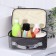 Lightning cosmetic bag, gray color