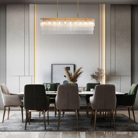 Suspended Bogate’s Allure 488/10, E14, 10x60W, 1200x170x940 mm, brass color-4