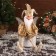 New Year's jester "with wings" sits, moves, 39x14 cm, gold