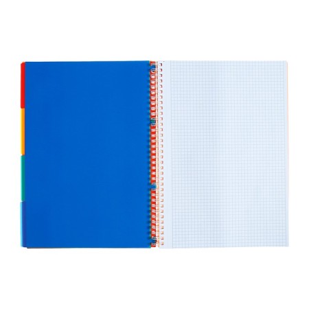 A4 notebook, 96 sheets in a cage on the crest of Line Neon, plastic cover, matte lamination, 4 color separator, orange-4