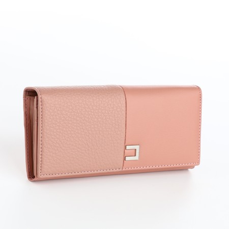 Women's wallet on magnets, pink color