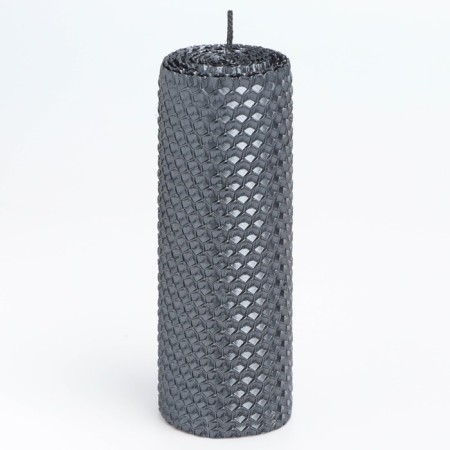 Voschshina candle, 4.5x4.5x12.5 cm, wet asphalt metallic-1