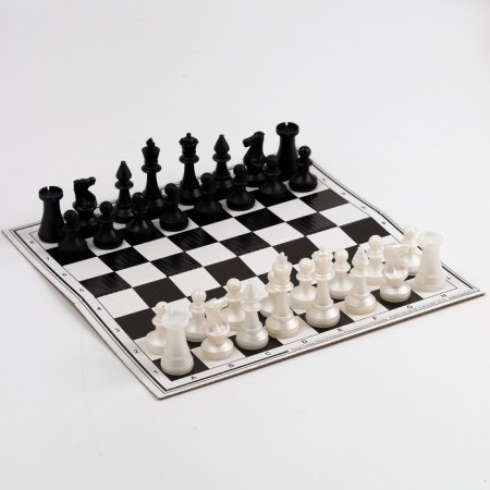 Board game 3 in 1 "On the road": chess, dominoes, checkers (2 boards from cardboard 29x29 cm)-2