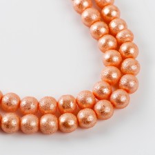 Glass beads, set 78 pcs., Size 1 pc. - 10 mm, orange color