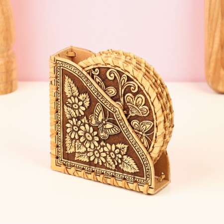 Set of stands for hot "butterflies", birch bark-1