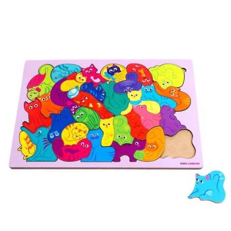 Puzzle "Find a fragment", kittens-2