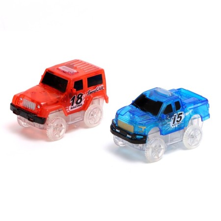 The Flash Track Auto Track, with 2 cars, 638 cm, works from batteries-3