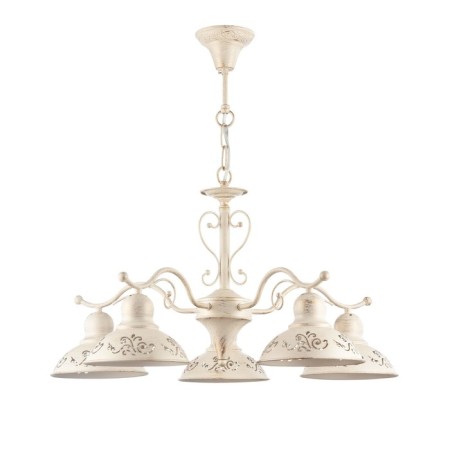 Caustra Freya Fr2566-PL-05-WG Benoit, 670x670x1535 mm, E27, 5x60W, cream color with gold-1