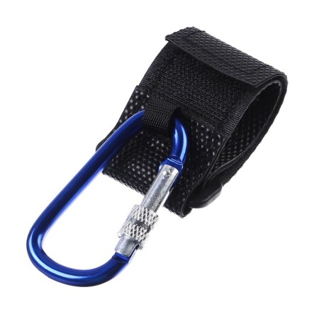Carbine for bags for a stroller, on Velcro, black/blue color-4
