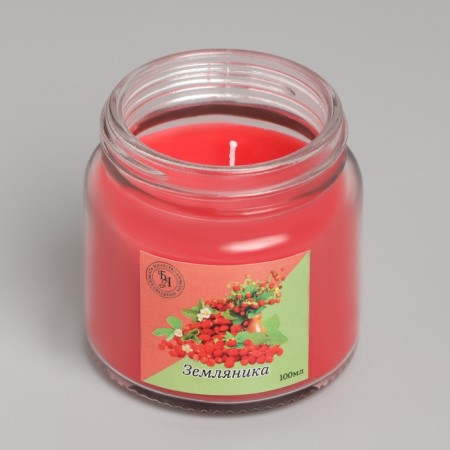 Aromatic candle in glass 6.3cm, 100ml, strawberry-2