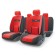 Autoshekhli university Autoprofi Comfort, COM-1105 BK/RD (M), velor, a set of 11 objects, black/red color