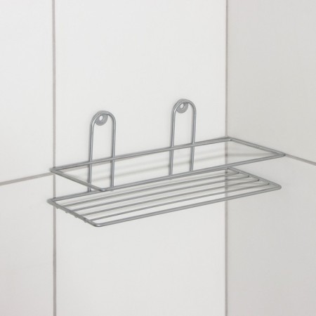 Rectangular shelf, 1 tier, 26.5 × 10 × 9.5 cm, chromium color-1
