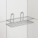Rectangular shelf, 1 tier, 26.5 × 10 × 9.5 cm, chromium color