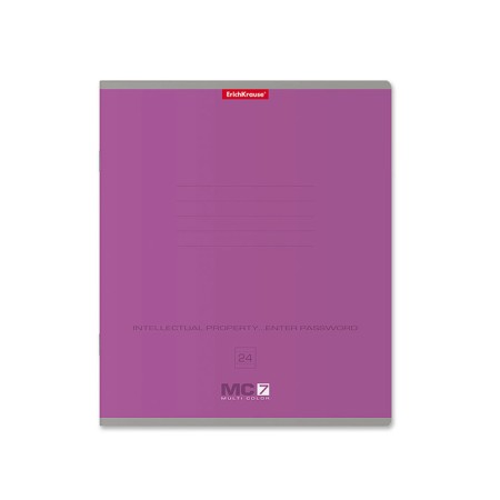Notebook 24 sheets in the Erichkrause "MC-7" line, cover Cardon Cover, OFSET block 100% white, mix-4