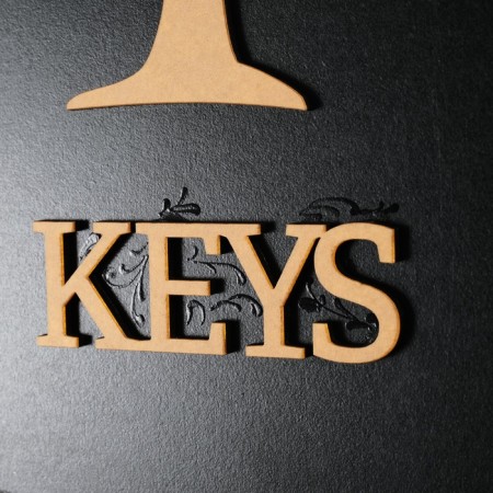 Keywood tree "tree" black, mirror 6x22.3x29.5 cm-6