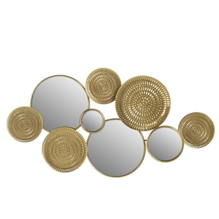 Wall metal decor with the Golden Weaving mirror 58x5x115 cm-1