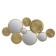 Wall metal decor with the Golden Weaving mirror 58x5x115 cm
