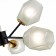 Ceiling EVOLUCE lamp. Sle205102-06. Terramo. 6x60 watts, E27, 77.5x77.5x57.5 cm, brass color, black