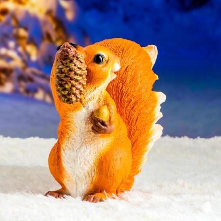 Garden figure "Squirrel with a bump" 12x27x28cm-4