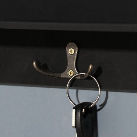 Key with a shelf "Happiness is!" Black background, 28x23x8.3 cm-2