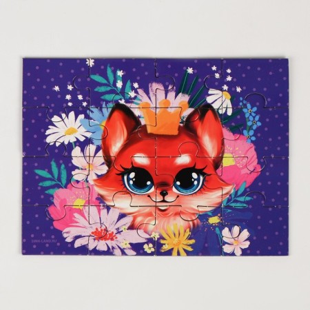 Puzzles with a soft toy "Fox"-6
