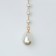 Pearl pearl "drop" color gold, 40cm